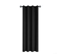 Blackout Door Curtain With Thick Thermal Material And Eyelet Ring Top For Easy Use, Providing Complete Darkness And Energy Efficiency(Black)