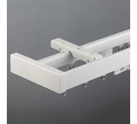 Blackout Double Track Set s Rod Ceiling Or Wall Mount Heavy Du Alumin Silent Rails For Living Room And Bathroom(WhiteCeiling3.0m(2 * 1.5m))
