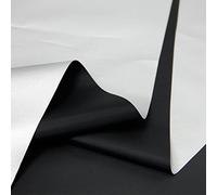 Blackout Drapery Shade Fabric Black and Silver 100% Shading Light Waterproof Sunshade Cloth Light Weight (Black and Silver, 20 Yards)