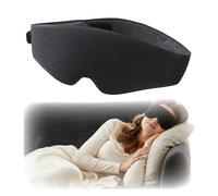 Blackout Eye Mask for Sleeping, 1 Pack 3D Sleep Mask with Memory Foam Eye Cups - Adjustable Breathable Sleep Mask for Men and Women, Zero Pressure on Eyelashes, Ideal for Travel and Insomnia