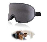 Blackout Eye Mask for Sleeping, 3D Contoured Soft Memory Foam Sleep Mask for Men Women, Adjustable Lightweight Eye Mask, Sleep Mask Blackout, Blindfold for Travel Accessories, Nap Yoga Relaxation