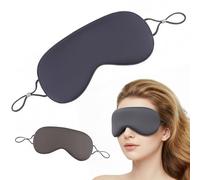 Blackout Eye Mask for Women & Men, Grey 3D S-Shaped Sleep Mask, Soft and Comfortable Weighted Eye Mask for Sleeping with Adjustable Strap, The Warm and Cool Sides Can be Switched for Use.