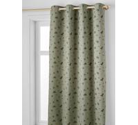 Blackout Eyelet Curtain with Glow-in-the-Dark Minisaurus Dinosaurs sage green