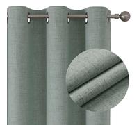 Blackout Faux Linen Curtains - Sage Green W46 x L54