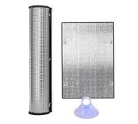 Blackout Insulation Foil, Total Blackout Window film Aluminium Privacy Glass Tint for Sun Room Anti-Glare/Heat Reduce with Suction Cups Anti UV Heat Reflective Film(60x200cm/24"x79")