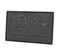 Blackout Join or Die PVC Snake Benjamin Franklin American Revolution War Morale Tactical Rubber Patch