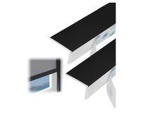 Blackout Light Blockers, PVC Gap Shade Side Rails, Tracks for Window Shades and Blinds,Set of 2(Black,58cm (23in/1.9ft))