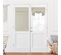 Blackout Plain Fabric Hook & Loop Door Curtain, 1Pcs 66*104 Light Beige