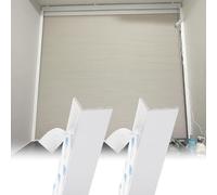 Blackout PVC Light Blocking Strips for Windows DIY Cuttable Roller Blind Gap Covers Privacy Protection for Bedrooms & Restrooms 2 Pcs (White 160cm Length)