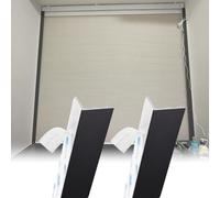 Blackout PVC Light Blocking Strips for Windows DIY Cuttable Roller Blinds Gap Blocker for Bedrooms & Restrooms Privacy Protection 2 Pcs Black 175cm