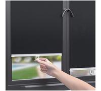 Blackout Roll Up Blinds, Sunshade Roller Blinds, Window Roller Shades With Suction Cups, Sunscreen Blinds, Blackout Curtains, Without Drilling,Black-65x125cm/26 * 49in