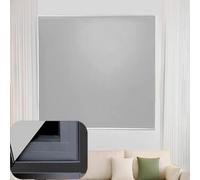 Blackout Roller Blind 35 x 140 cm, 100% Blackout Material,Waterproof, Any Size, Easy Stick on to Use Portable Blackout Blind, No Drill, With black tape for Travel, Grey