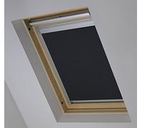 BLackout roller blind for Velux window in Black for code MK06