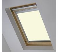 BLackout roller blind for Velux window in Cream for code CK04