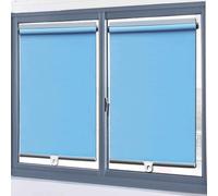Blackout Roller Blind,No Drill Blinds for Windows,Retractable Roller Blinds,32-150cm Wide Bedroom Balcony UV Protection Curtains,Temporary Privacy Blinds,With Spring System,Blue-85x150cm(33.5x59in)