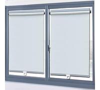 Blackout Roller Blind,No Drill Blinds for Windows,Retractable Roller Blinds,32-150cm Wide Bedroom Balcony UV Protection Curtains,Temporary Privacy Blinds,With Spring System,White-58x150cm(22.8x59in)