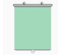 Blackout Roller Blind No Drilling Green Suction Cup Blind Thermal Sun Protection Window Blinds Retractable Portable Sunshade Privacy Screen Curtains for Home Bedrooms/Bathroom/Balconies/Car