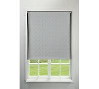 Blackout Roller Blind, Traditional Floral, GREY Thermal Blackout Blind (60 cm)