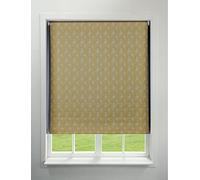 Blackout Roller Blind, Traditional Floral, OCHRE Thermal Blackout Blind (150 cm)