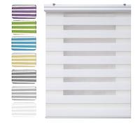 Blackout Roller Blinds 30 x 160 cm Made to Measure, Customized Blind Dual Layer Roller Shades in a Variety of Colours and Sizes Ideal for Home Office Window Blinds, White