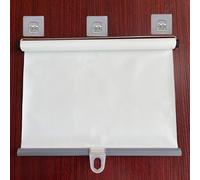 Blackout Roller Blinds 40cm 50cm 60cm 75cm 80cm 90cm 100cm 110cm 120cm Wide,Retractable Blinds No Drill,Portable Sunshade Roller Blind,Privacy Screen and Sun Protection,White-80x150cm(31.5x59in)