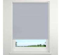 Blackout Roller Blinds 55 x 130 cm No Drill Insulated UV Protection Daylight Roller Blind Easy to Clean Premium Fabric for Bedroom Living Room Bathroom, Light Grey
