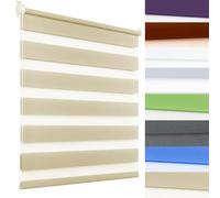 Blackout Roller Blinds 60 x 180 cm Plain Colored UV-Resistant Translucent or Blackout Vision Curtains with Install Accessories for Bathroom, The Office, Beige