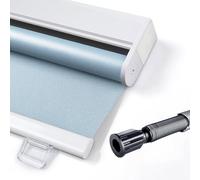 Blackout Roller Blinds Blue,Cordless Roller Shades for Windows,Retractable Sunshade Roller Blinds,Thermal Insulated/Privacy/Waterproof Curtains for Bedroom,Kitchen,Bathroom,W×H-90×100cm(35 * 39in)