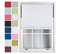 Blackout Roller Blinds + Decorative Glitter Fabric & Bow - Quality Thermal Blind - White Up to 150cm