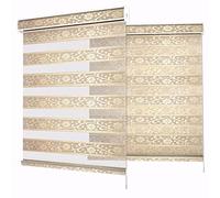 Blackout Roller Blinds Zebra Dual Layer Dimmable Curtain Shades Light Filtering Bedroom Privacy Shutters Office Roller Blinds Day and Night Blinds,for Window and Door,Custom (W105xH150cm/41x59in)