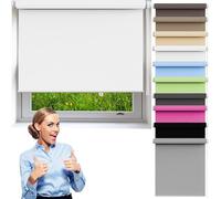 Blackout Roller Shade 30x50 cm Opaque Sunlight Blocker with Chain Ideal for Bedroom Living Room Kitchen Bathroom White EnergyEfficient Privacy Solution.