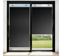 Blackout Roller Shades 40cm 58cm 60cm 68cm 80cm Wide,No Drill Roller Blinds,Portable Window Cover Curtain,Home Office Temporary Privacy Curtains,With Suction Cup,Black-80x125cm/31x49in