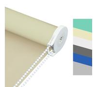 Blackout Roller Shades For Window 99% Blackout Privacy Window Blinds W60x H173cm W90x H173cm W135x H200cm Room Darkening Roller Blinds(Beige,W70*H173cm)
