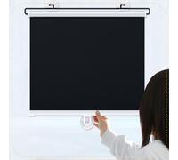Blackout Roller Shades No Drill Temporary Adjustable 3080cm Portable Curtains for Windows & Doors Various Black 60x150cm/24x59in