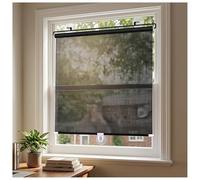 Blackout Roller Shades With Suction Cups, No Drilling Retractable Portable Window Blinds, 80x200cm 40x60cm 72x160cm Waterproof Temporary Privacy Shades For Home Office Bedroom Balcony(W50*H180cm)
