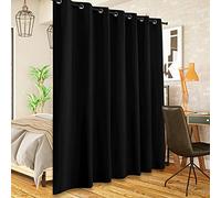 Blackout Room Divider Curtain - Thermal Insulated Noise Reducing Total Privacy Sliding Door Curtain for Bedroom & Office Partition 1 Panel 12.5W x 8L ft.