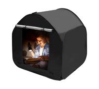 Blackout Sensory Tent - Calm Down Fort, Silver Coated Privacy Space with Roller Blind, Light Blocking Quiet Zone, Ideal for ADHD Soothing Relaxation