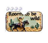 Blackout Shade Born To Be Wild: A Cowboy'S Adventure In The Desert Car Windshield Sunshade Car Visor Blackout Shade(70x130cm)