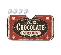 Blackout Shade Cozy Hot Chocolate Station: Warmth, Heartfelt Conversations, And Car Windshield Sunshade Sun Shade For Car Windshield Triangle Sun Shade(70x130cm)