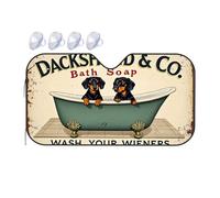Blackout Shade Dachshund & Co. Bath Soap: Wash Your Wieners Car Windshield Sunshade Sun Shade For Car Windshield Triangle Sun Shade(76x140cm)
