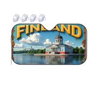 Blackout Shade Finland'S Architectural Beauty Reflected In Water Car Windshield Sunshade Car Visor Blackout Shade(76x140cm)