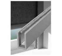 Blackout Shade Side Rails 1 Pack Blinds Edge Tracks,Roller Blinds Light Gap Blockers,Window Edge Blackout Strips for Sides Of Roller Shades(Grey,150cm/59in)