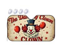 Blackout Shade The Dancing Clown: A Vintage Circus Poster Car Windshield Sunshade Car Visor Blackout Shade(76x140cm)
