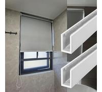 Blackout Side Strips for Window Shades and Blinds, 2pack U Channel Aluminium Alloy Light Blocking Strips/Blackout Window Covering, Bloqueador De Luz para Ventana(210cm (83in/6.9ft))