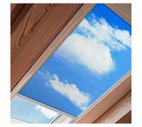 Blackout Skylight Shade For Windows, Cordless Cellular Blinds For Ceiling,Honeycomb Blinds For Loft, Glass Room, Sloping Roof Room(Blue-A,0.8x1 m/31.5x39.3")