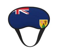 Blackout Sleep Mask, Exquisite Flag of The Turks and Caicos Islands Print Design, Soft Breathable Eye Cover for Travel Yoga Shift Change