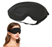 Blackout Sleep Mask for Side Sleepers Ultra Plush Breathable Memory Foam, 100% Light Blocking & Zero Pressure Design, Adjustable Strap for Travel & Night Sleep