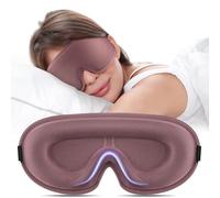 Blackout Sleep Mask for Women Men Zero Eye Pressure Eye Mask, Lycra Fabric 3D Ergonomic Design Eye Movement and Eyelash Friendly, Ultra Comfortable Blindfold for Sleeping (Pink)