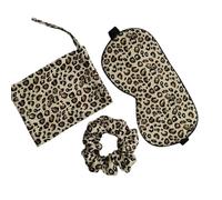 Blackout Sleep Masks 1Set Silk Sleep Eye Mask with Matched 1PC Drawstring Bags for Travel 1PC Hair Scrunchie Floral Pattern Relax Aid Multicolor for Blindfold(NO.2)