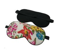 Blackout Sleep Masks Pure Silk Sleep Eye Mask Floral Pattern Silk Eyeshade Soft Blindfold Travel Relax Aid Adjustable Multicolor for Blindfold(Multi-Colored)